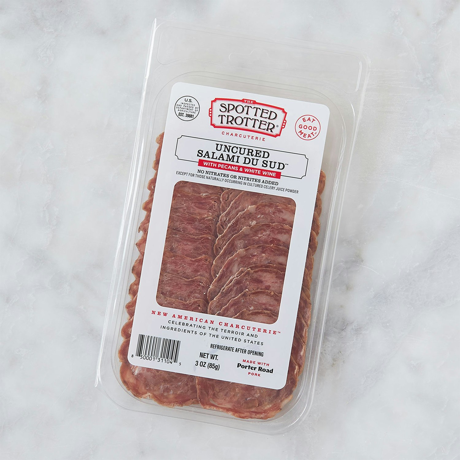 Spotted Trotter Sliced Salami du Sud meats