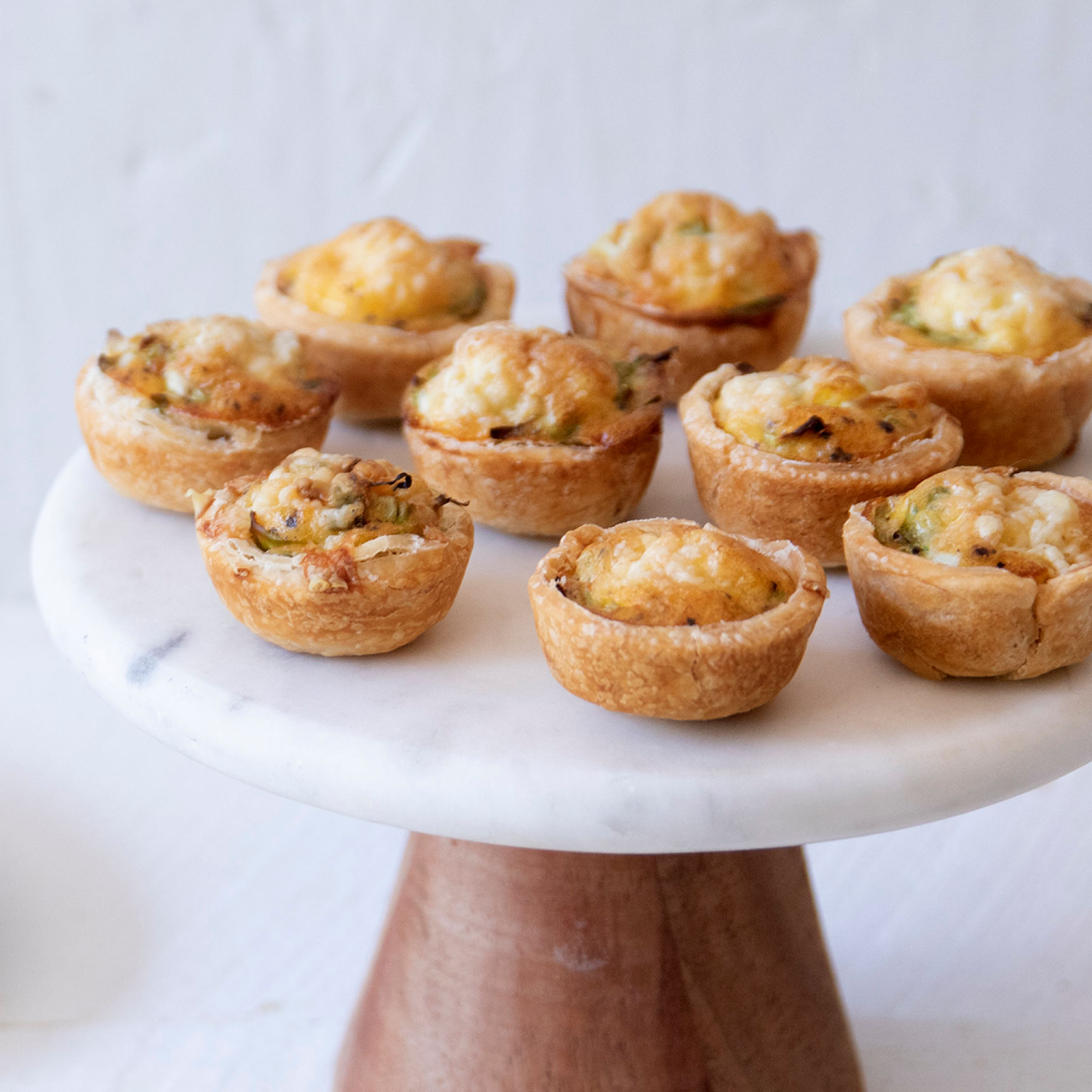 Roasted Garlic and Cheddar Quiche Puffs Murray's Cheese