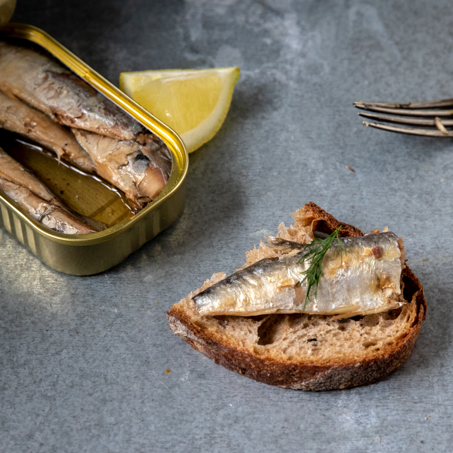 José Gourmet Smoked Small Sardines in Olive Oil a tin of smoky, briny