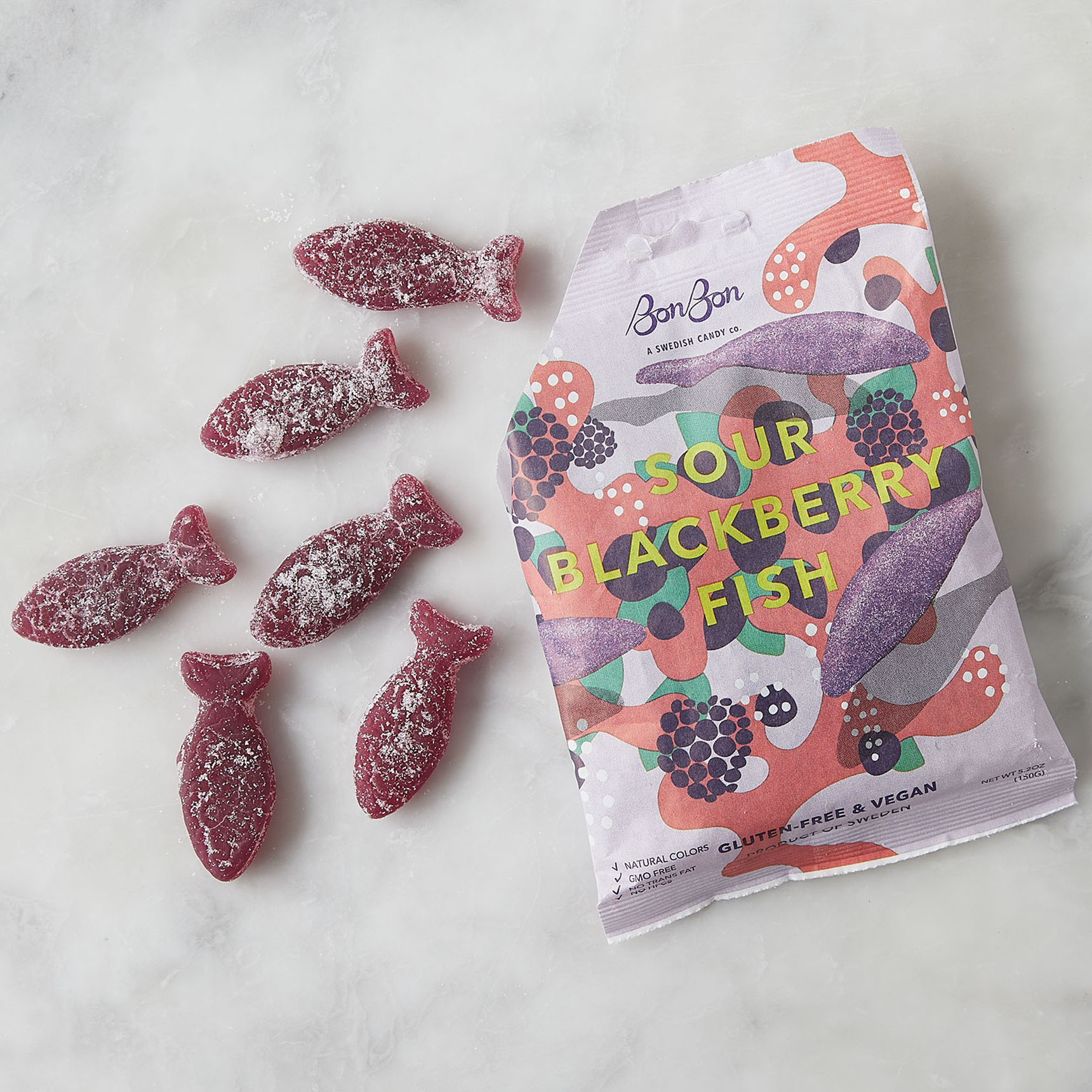 BonBon Sour Elderflower Fish – Swedish gummies | Murray's Cheese