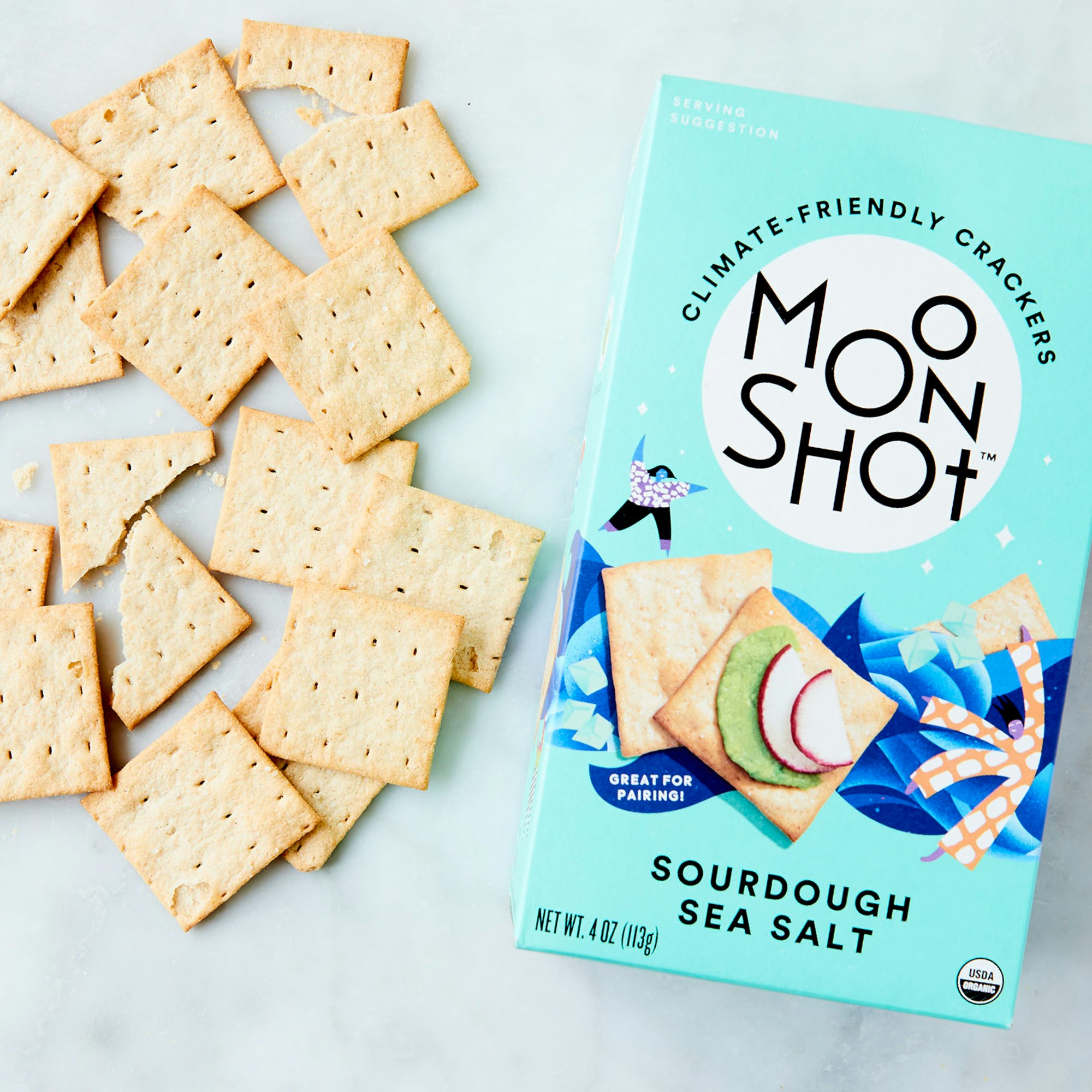moonshot organic sourdough sea salt crackers specialty foods