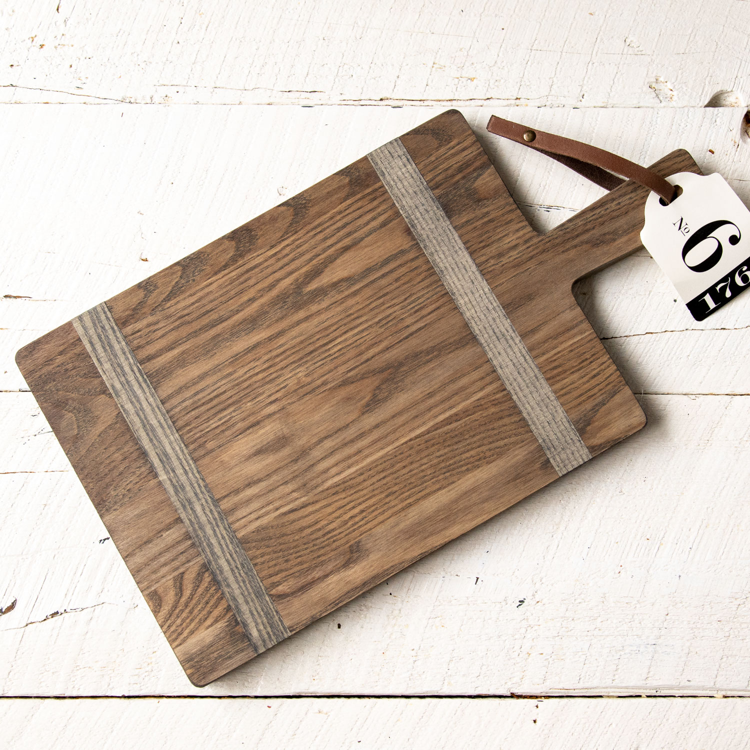 Ash Cutting cheapest Board / Serving Tray / Cheese Board with leather handle