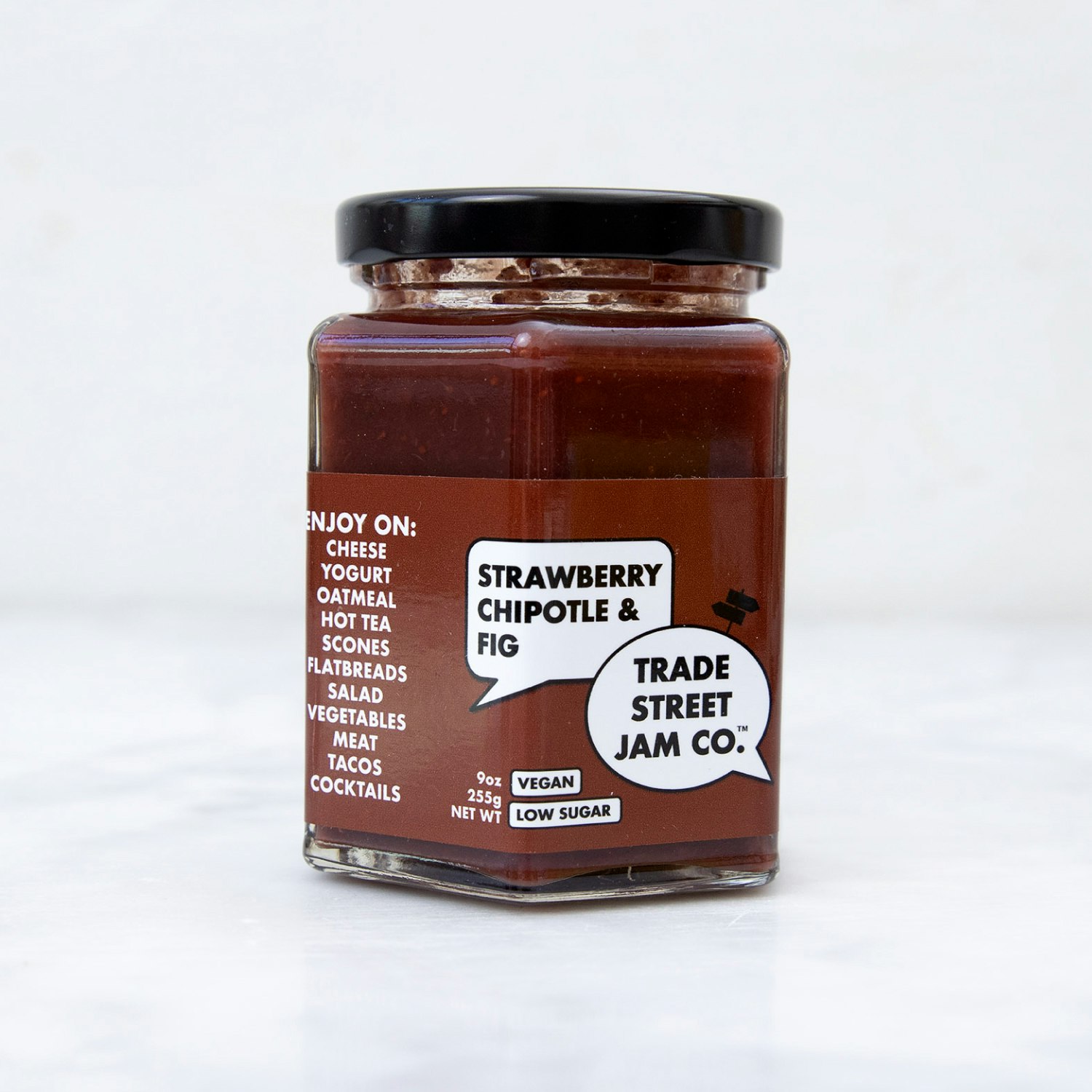 trade street jam co strawberry fig chipotle jam specialty foods