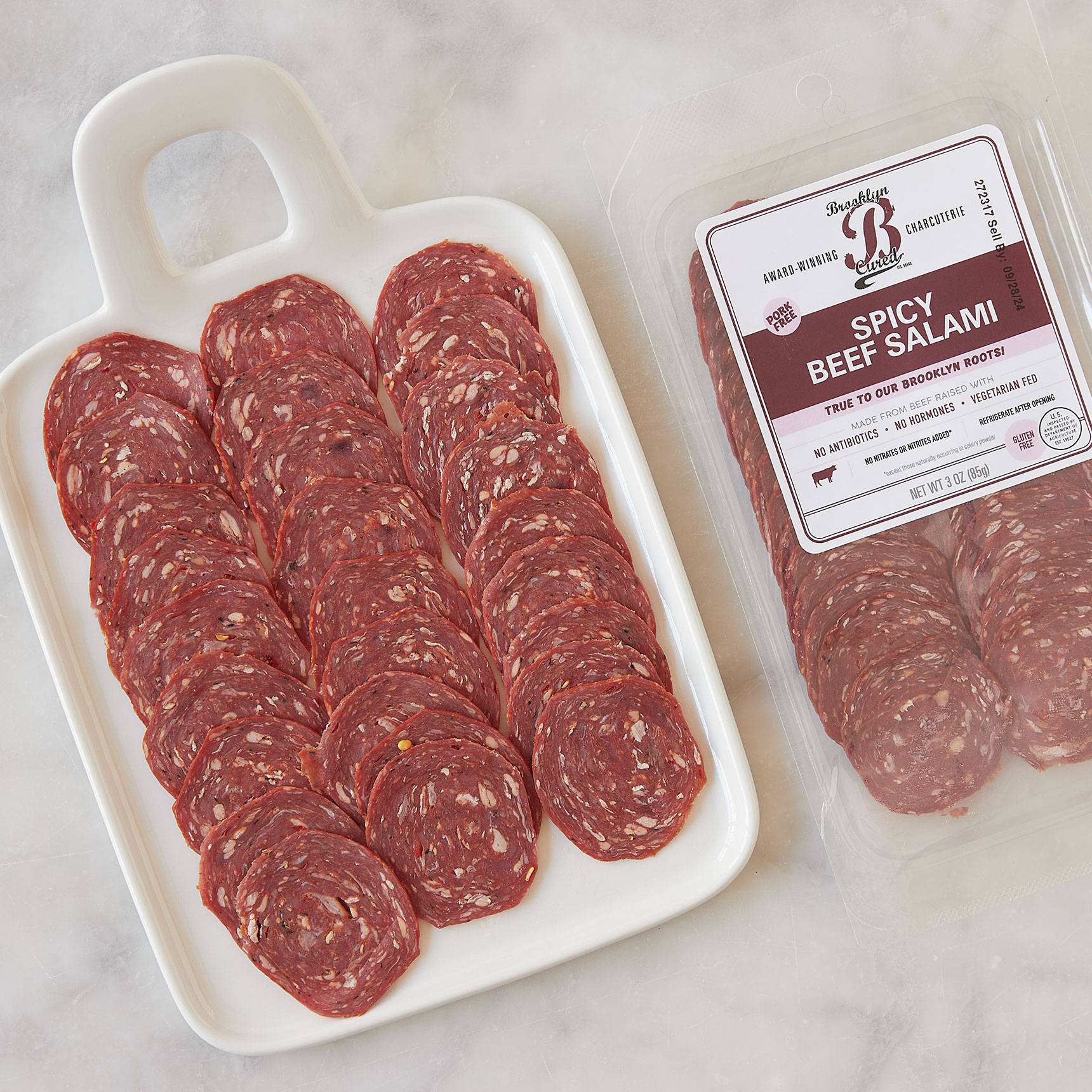 Brooklyn Cured Spicy Beef Salami charcuterie with heat Murray's Cheese