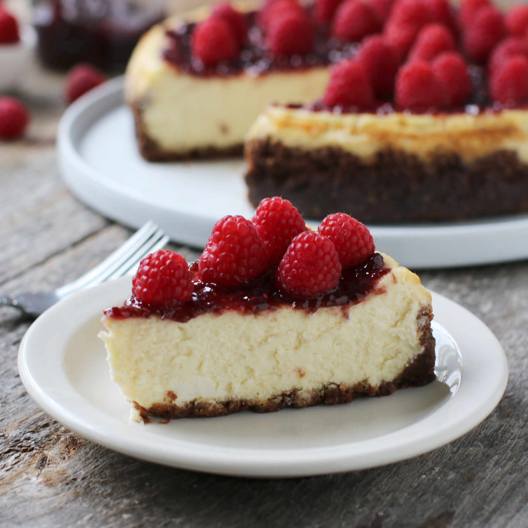 New York Style Goat Cheesecake with Raspberry Jam | Murray's Cheese