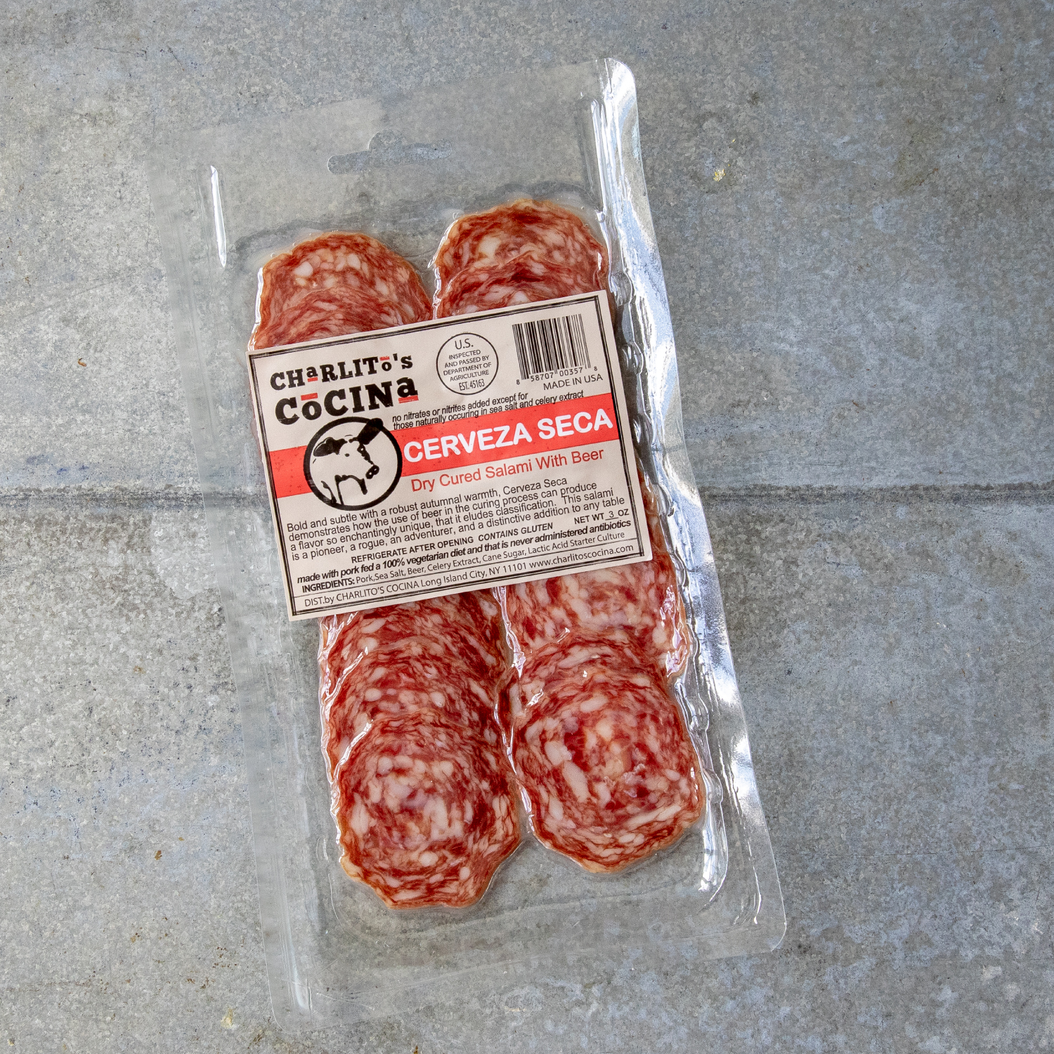 Charlito’s Cocina Campo Seco - Dry Cured Country-Style Salamis- 16 x 5oz