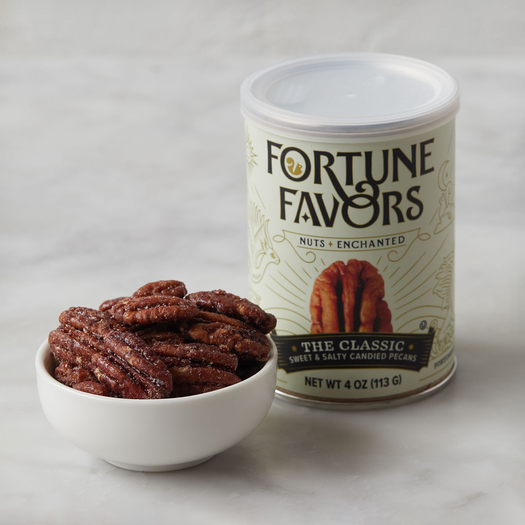 Fortune Favors Classic Candied Pecans – a sweet, crunchy snack