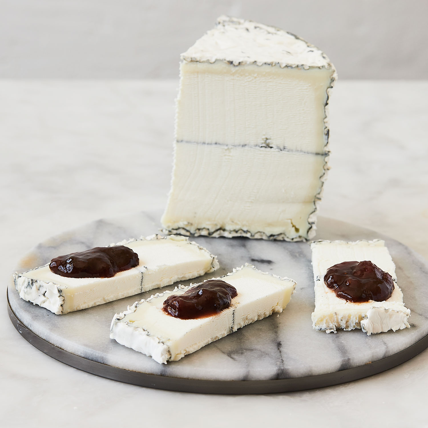 Cypress Grove Humboldt Fog a creamy, cakey goat’s milk cheese