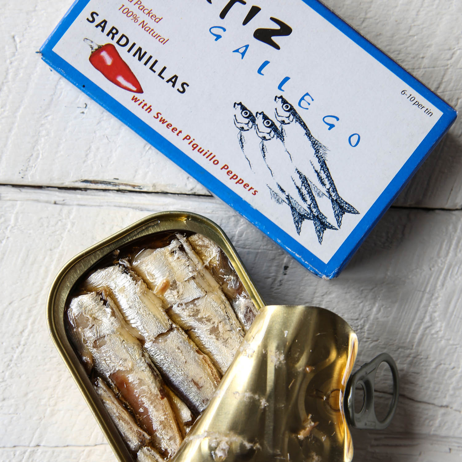 Matiz Sardines with Piquillo a tin of Spanish sardines with sweet