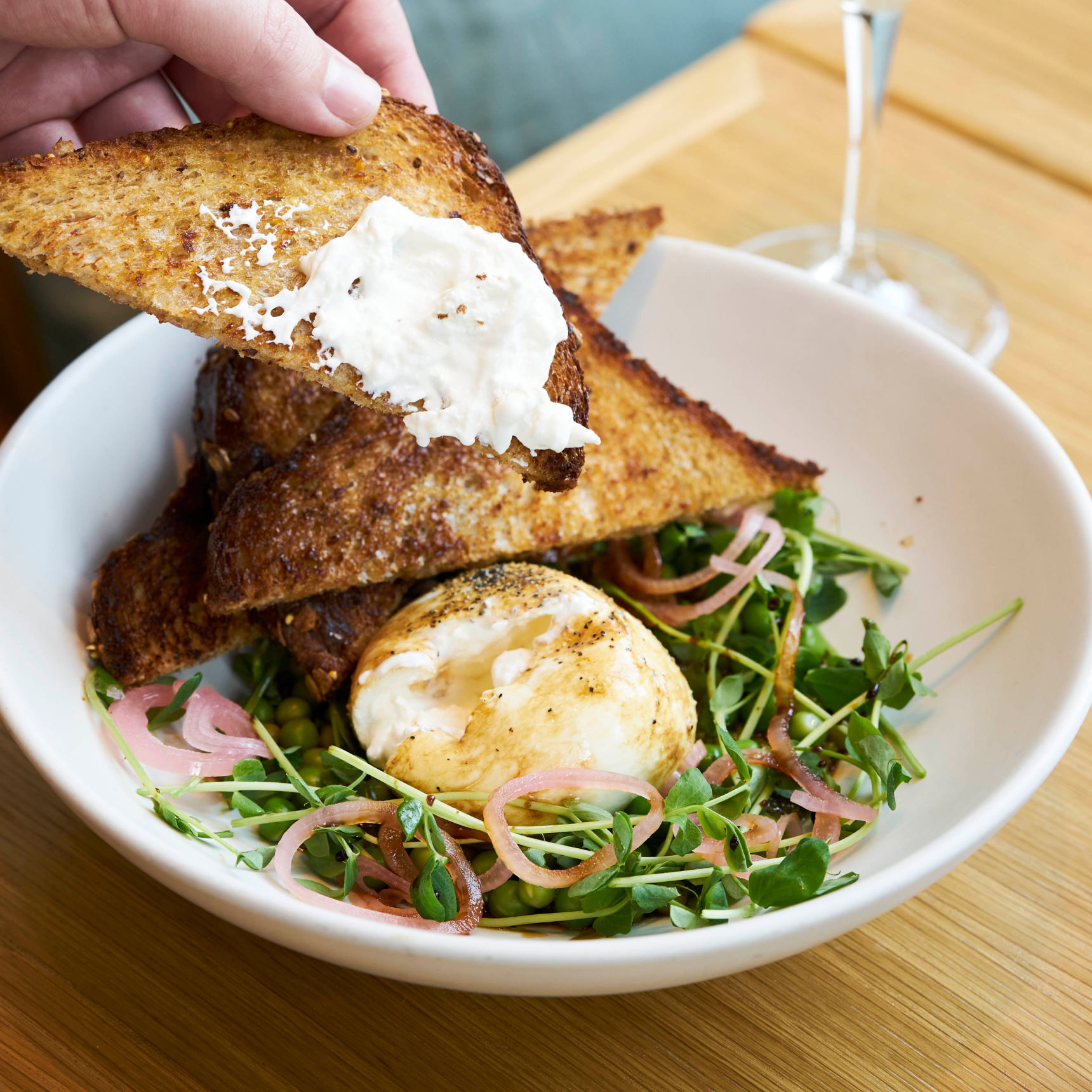 Burrata with Spring Pea & Pistachio Pesto | Murray's Cheese