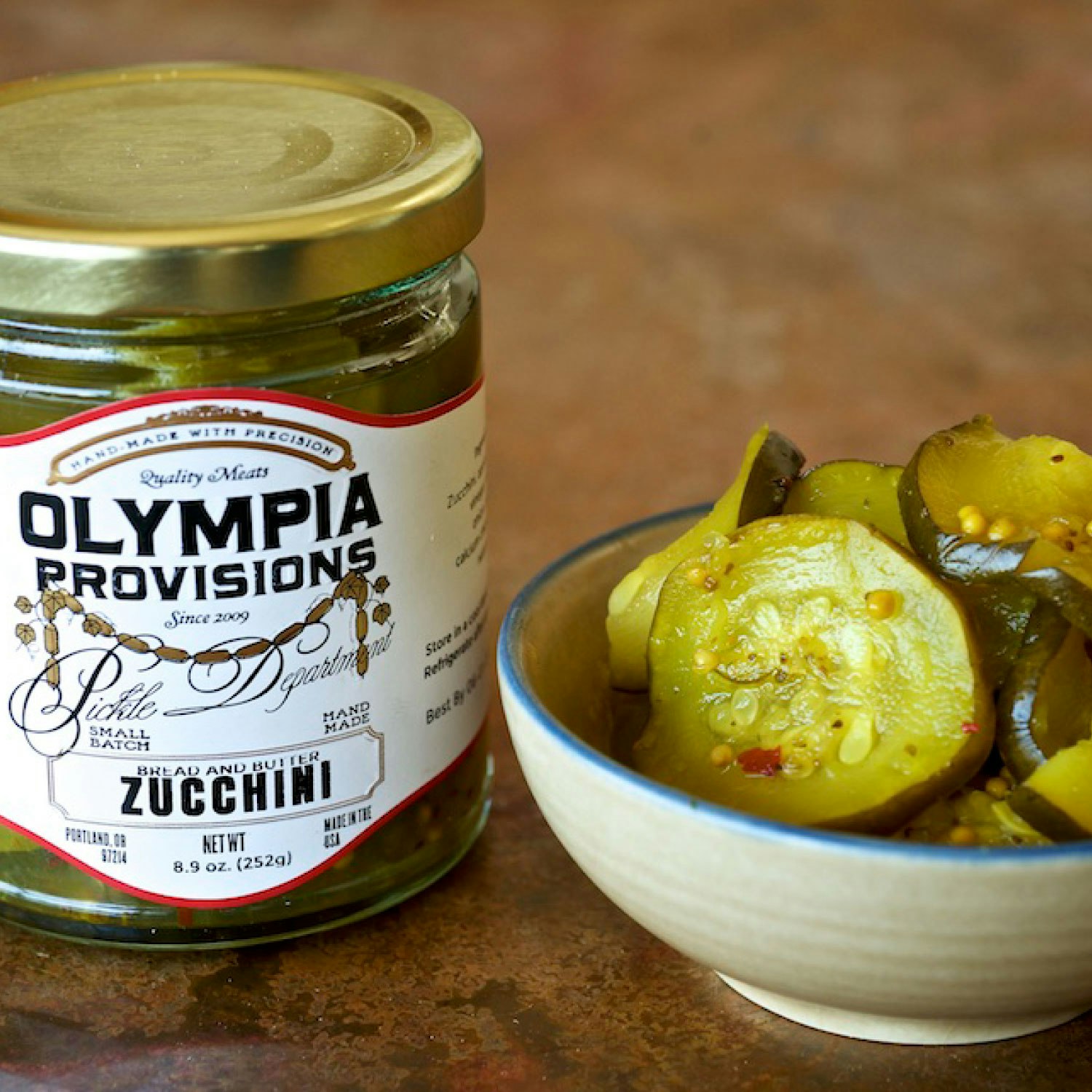 Olympia Provisions Bread and Butter Zucchini Pickles specialty foods