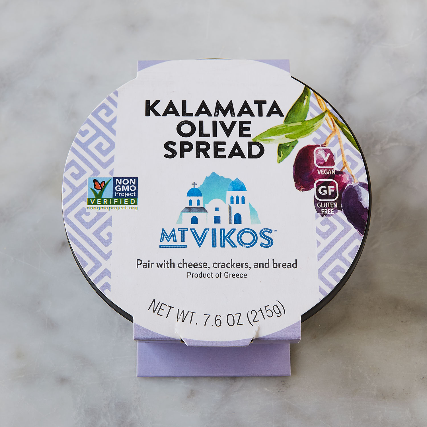 Mt Vikos Organic Kalamata Olive Spread, Pack of 6 x 7.6oz, Non-GMO main image 1