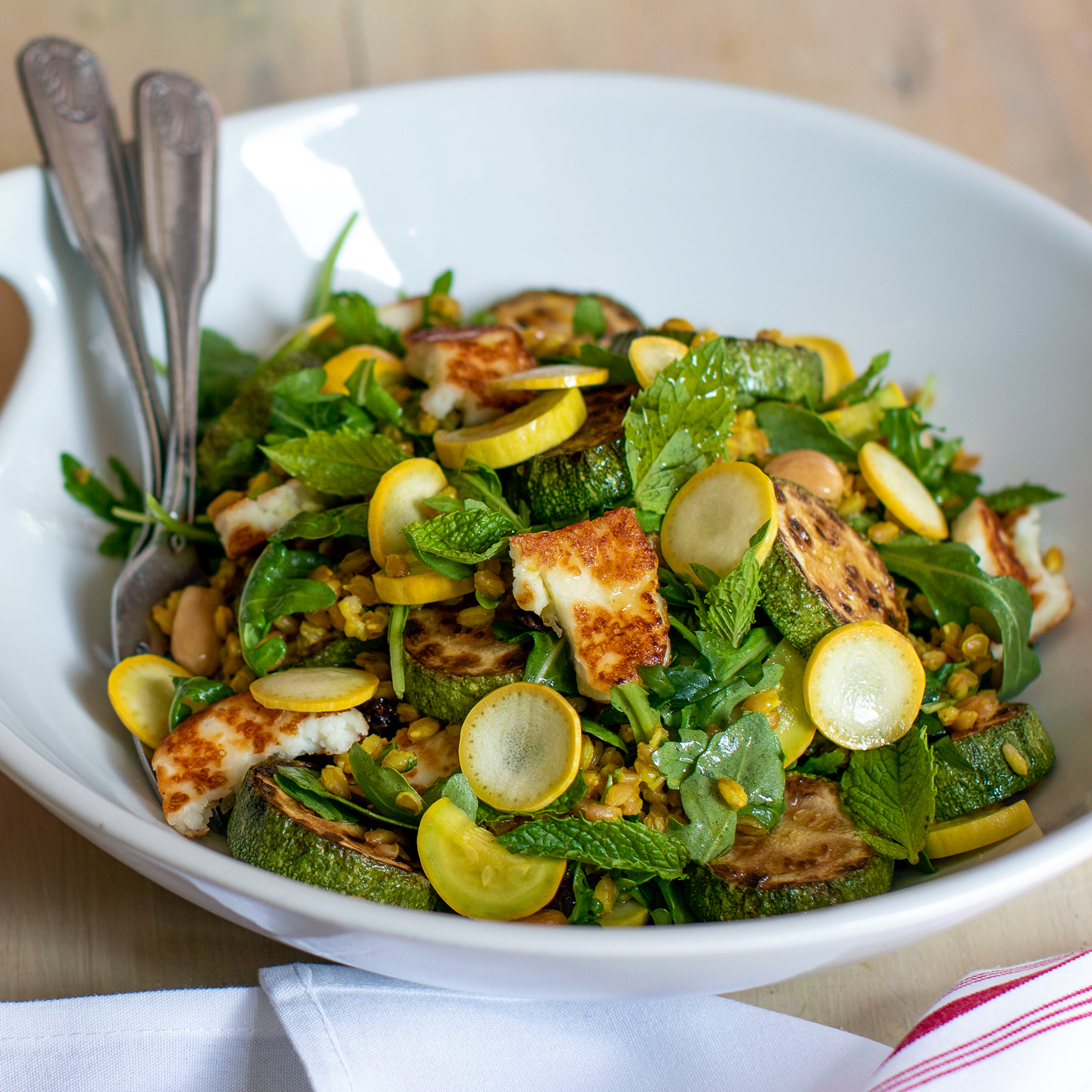Summer Squash Halloumi Salad Murray's Cheese