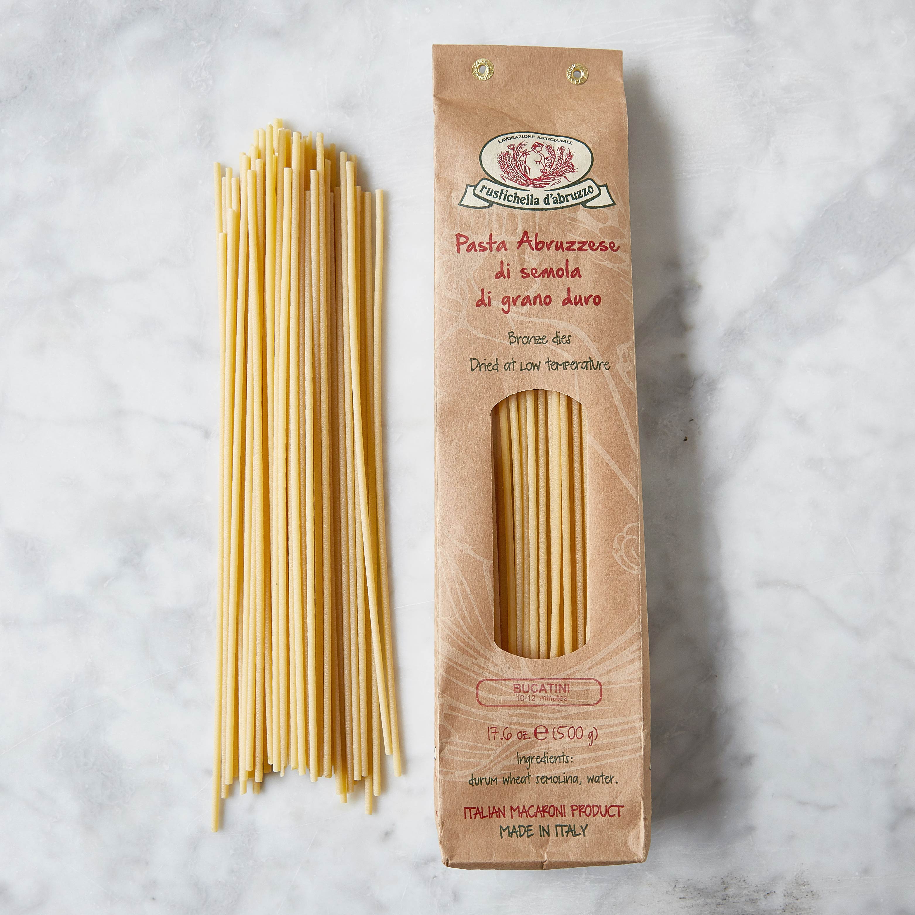 Rustichella Pasta Bucatini – a hearty, tube-shaped pasta | Murray's Cheese