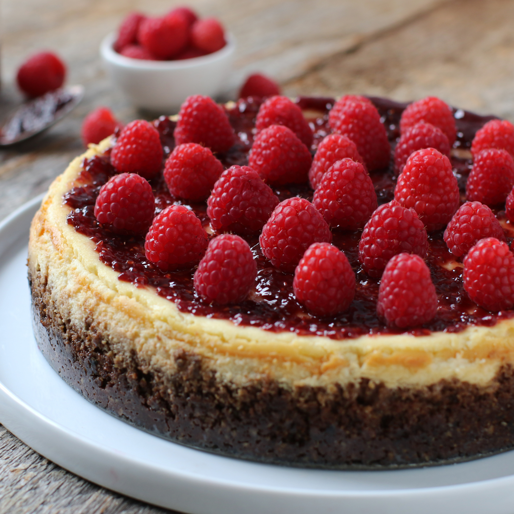 New York Style Goat Cheesecake with Raspberry Jam | Murray's Cheese