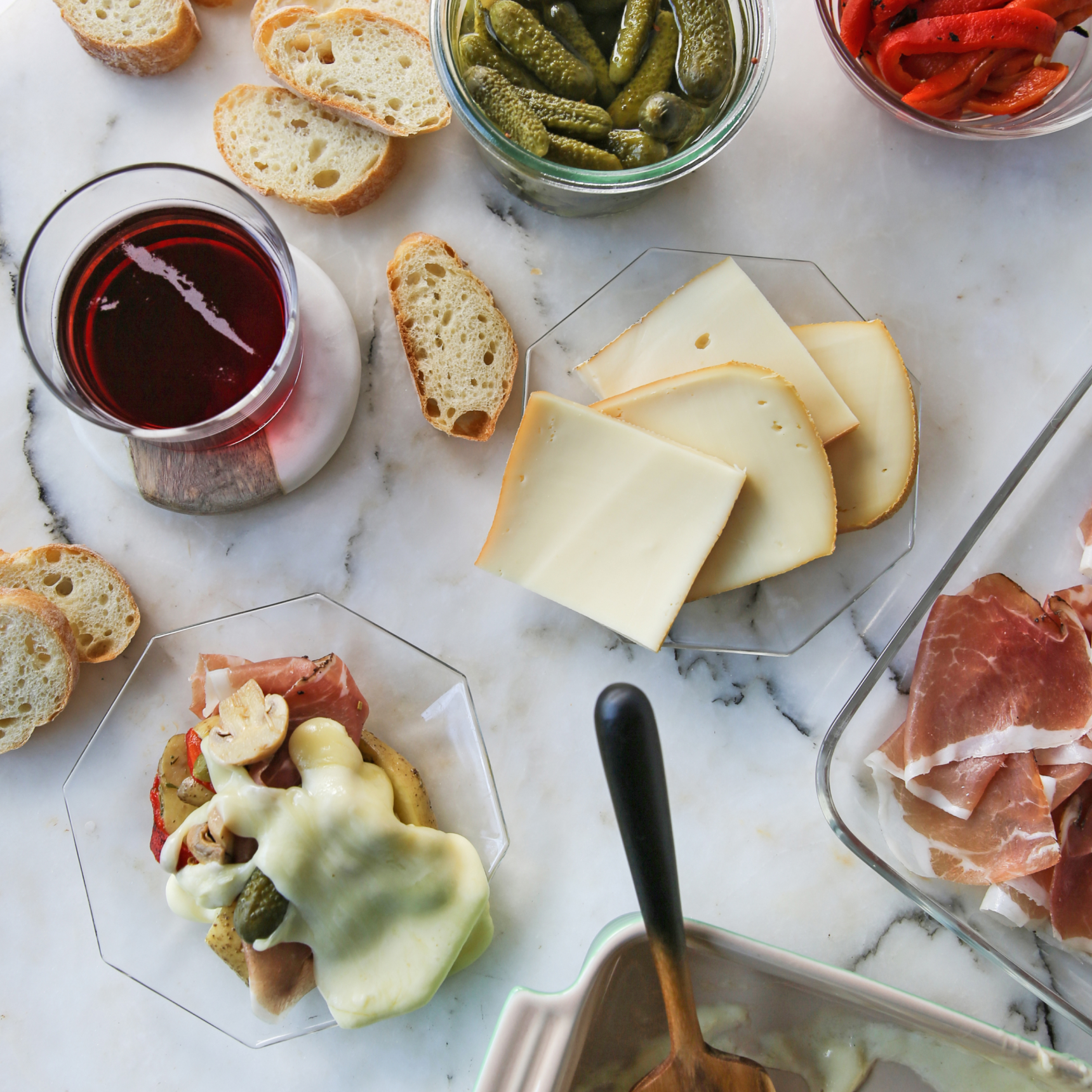 French Raclette – a semi-soft, washed rind, melting cheese