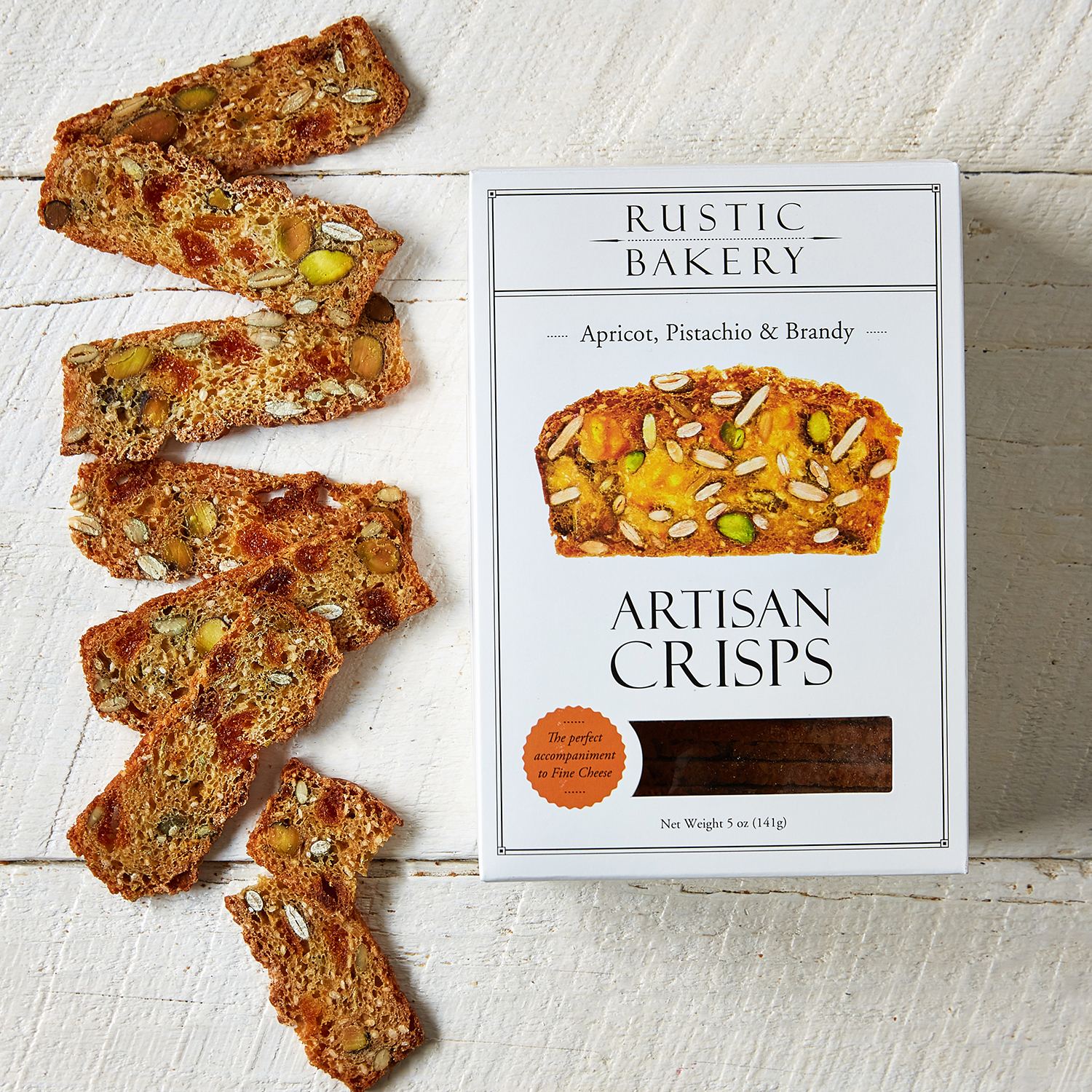 Rustic Bakery Apricot, Pistachio, & Brandy Crisps – a crunchy