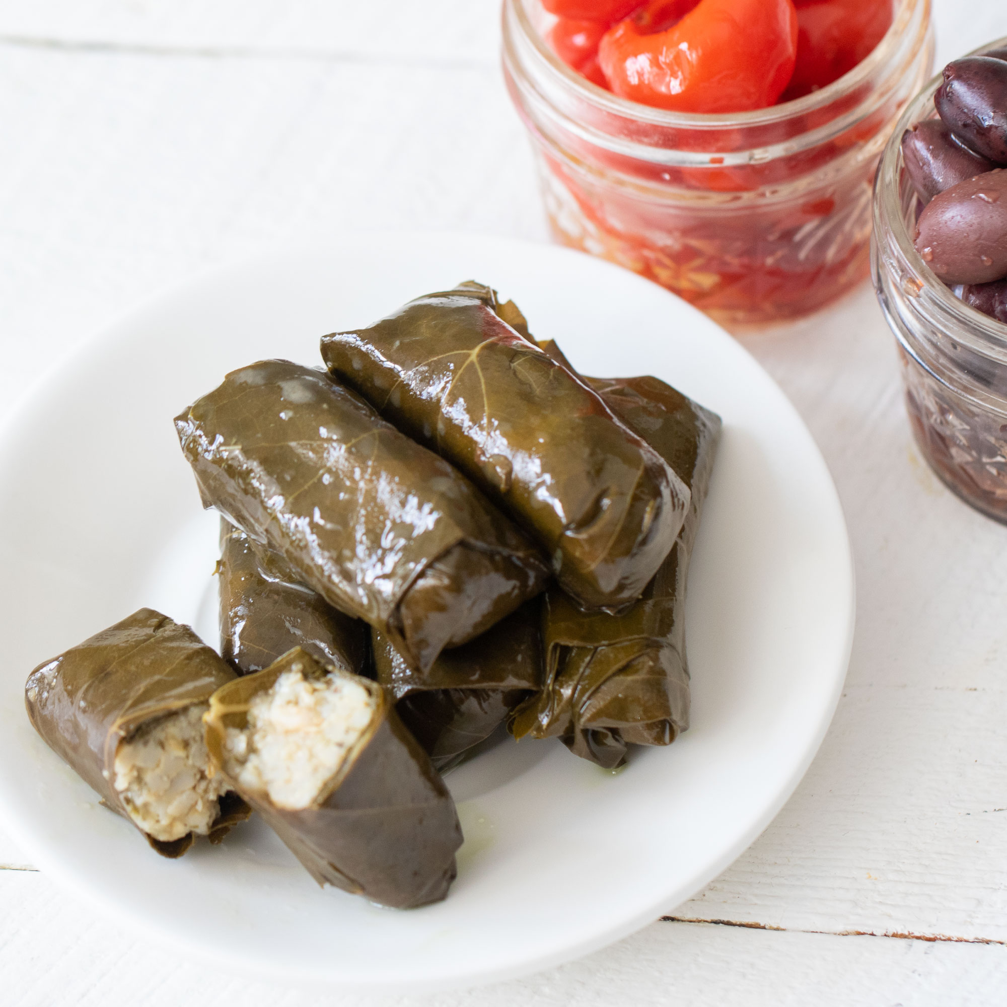 Dolmas (aka stuffed grape leaves) a handwrapped Greek snack Murray