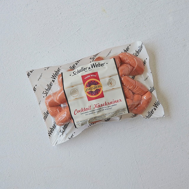 ウィーン•マルガレーテ SEC Schaller & Weber Cocktail Käsekrainer – cheese-studded sausage